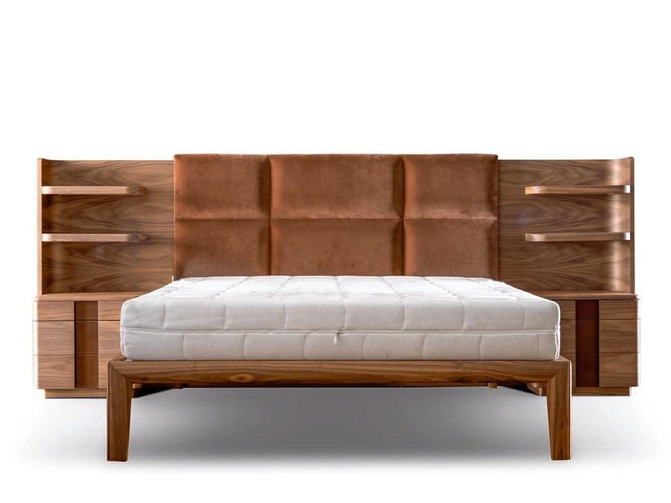 Double bed with integrated nightstands | York by Grilli