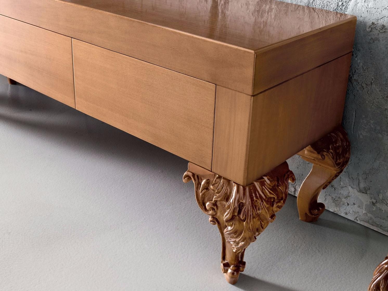 Wooden TV cabinet | Minimal Baroque by Modenese Gastone