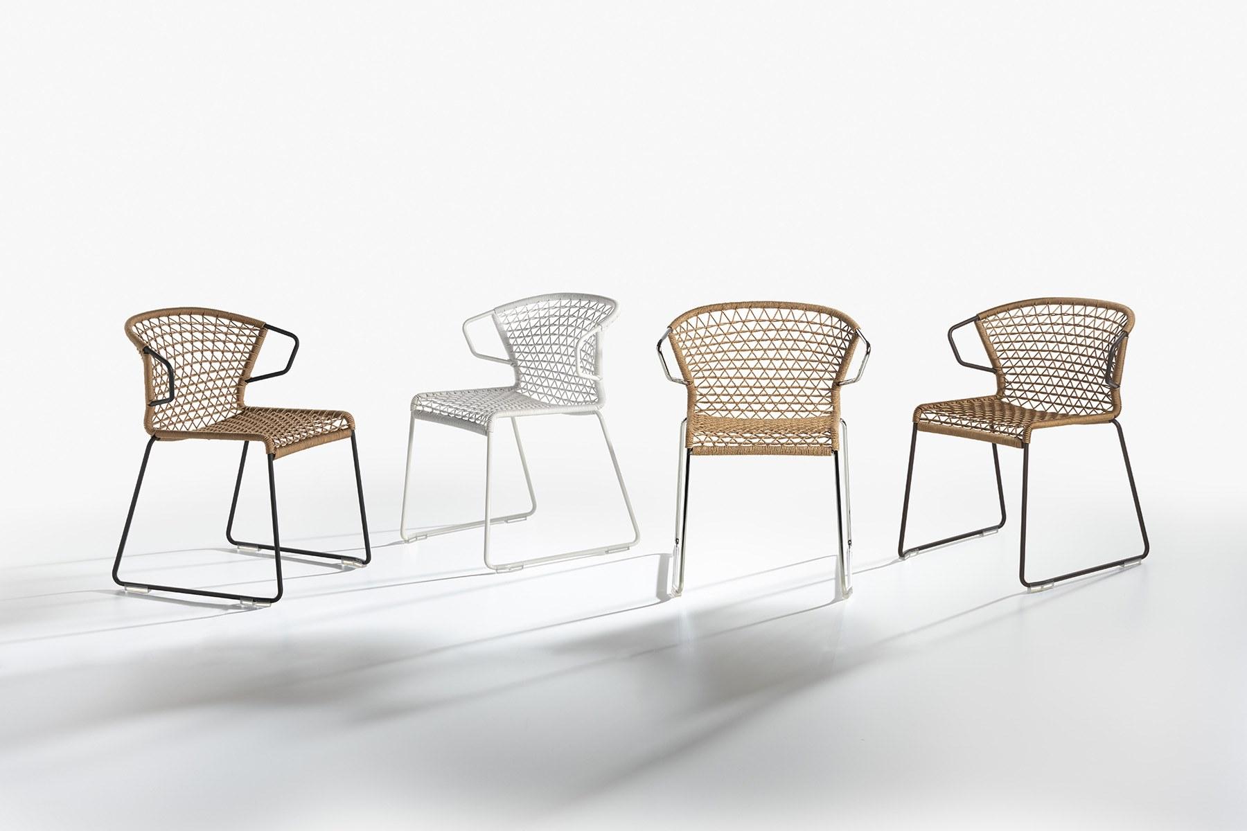 Sled base stackable chair | Vela by Potocco