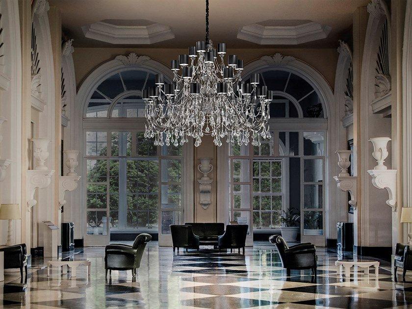 Incandescent metal chandelier with crystals | Imperial 16+16+4 by Masiero