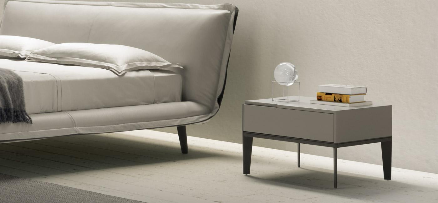 Bedside table with drawers | Mondrian by Natuzzi Italia