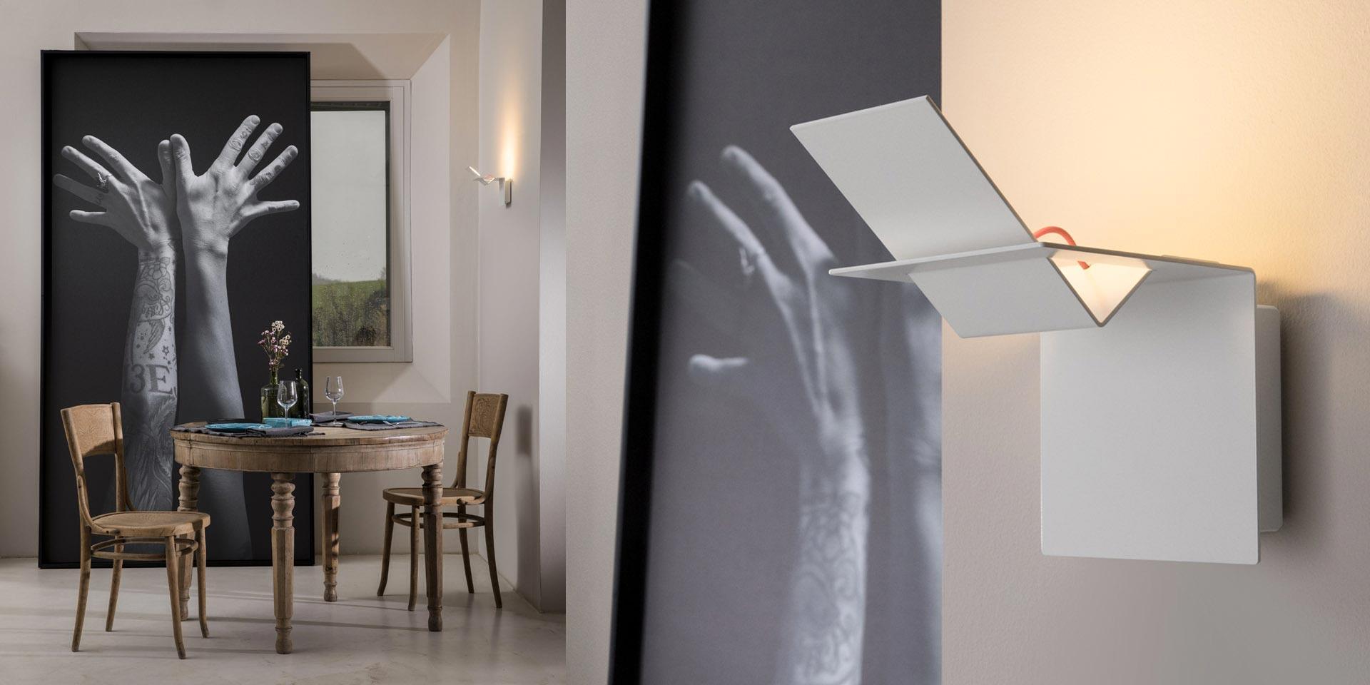 LED indirect light aluminium wall lamp | Lamina by Karman