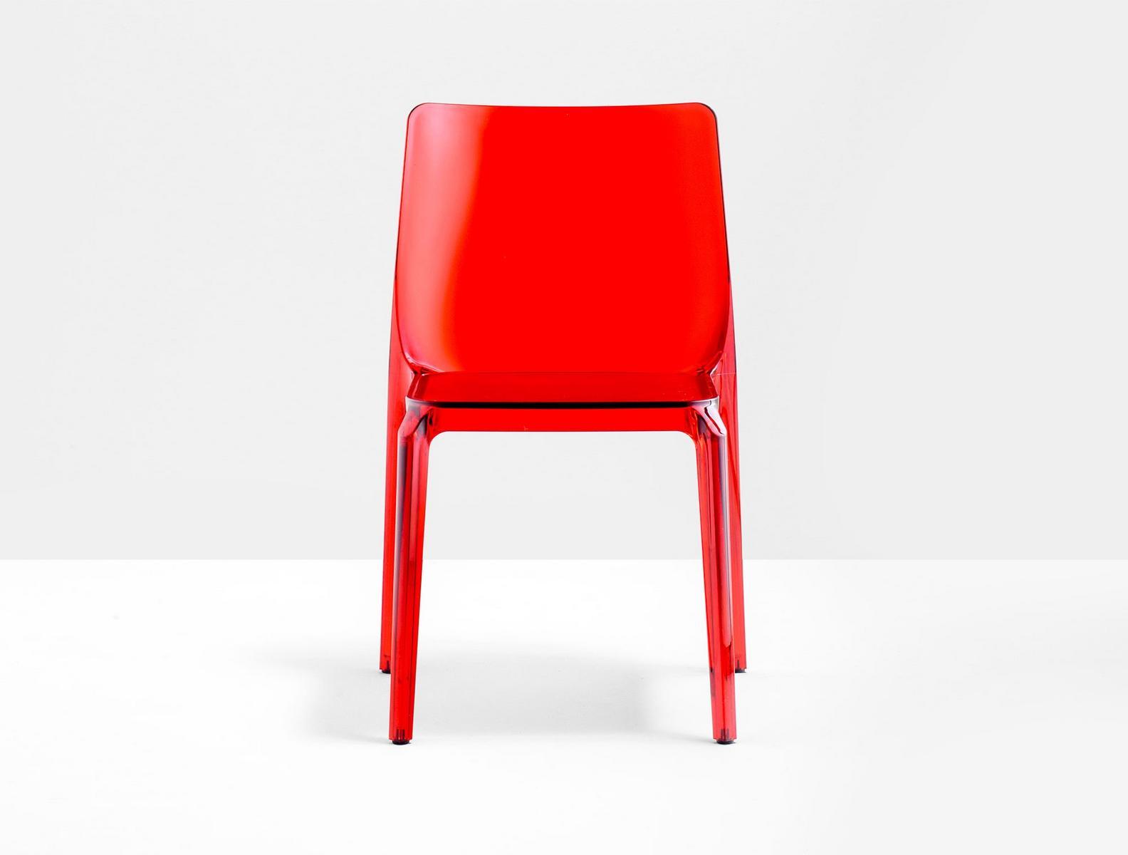 Stackable polycarbonate chair | Blitz 640 by Pedrali