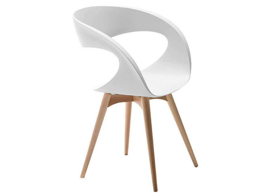 Wooden chair | Raff Lg by Midj