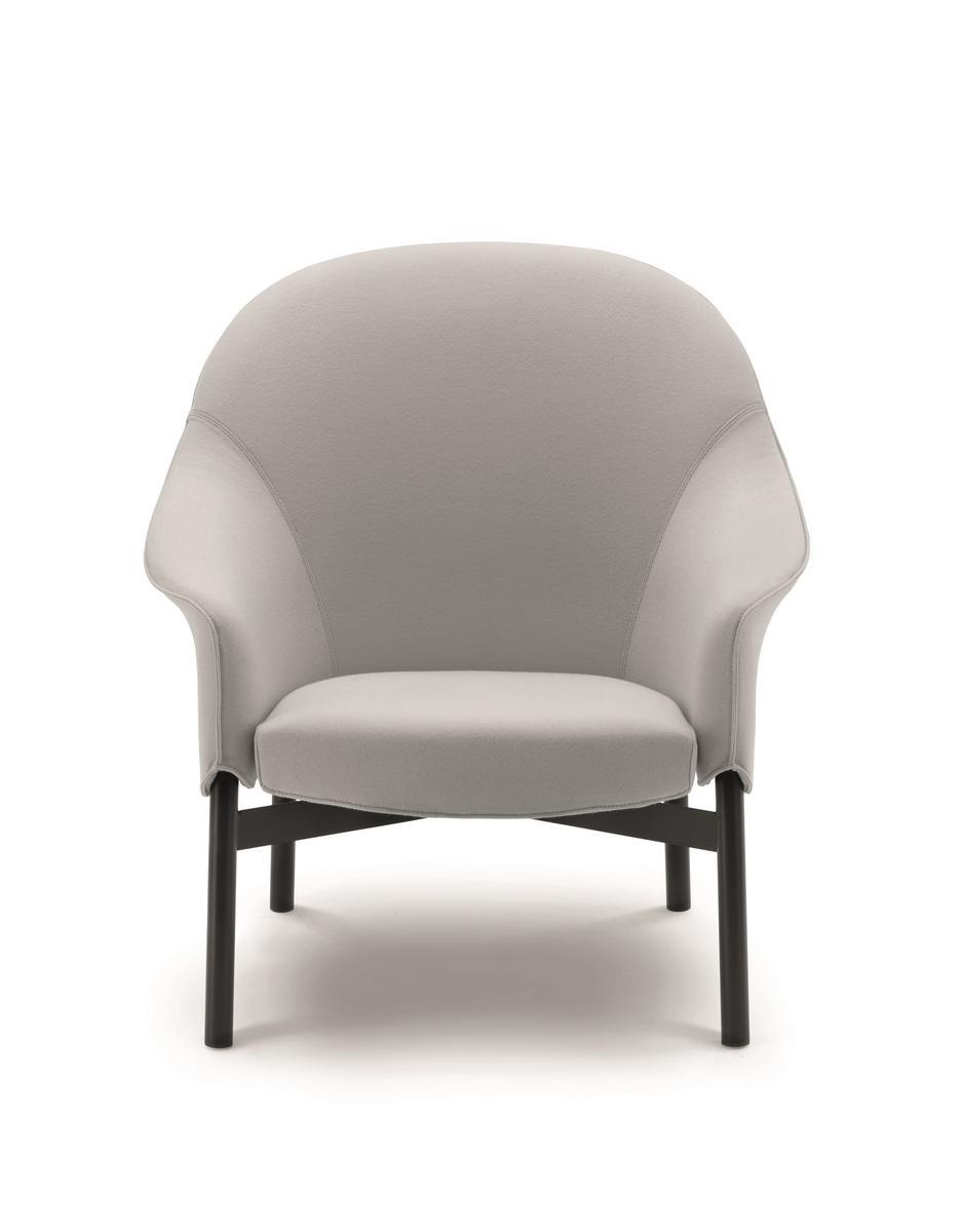 Fabric easy chair with armrests | Gloria High by Arflex