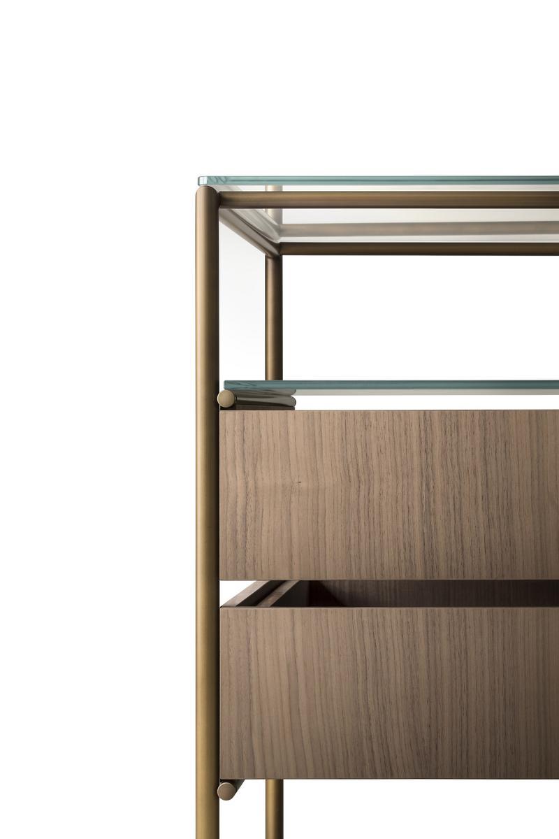 Wood and glass chest of drawers | Areia by Lema