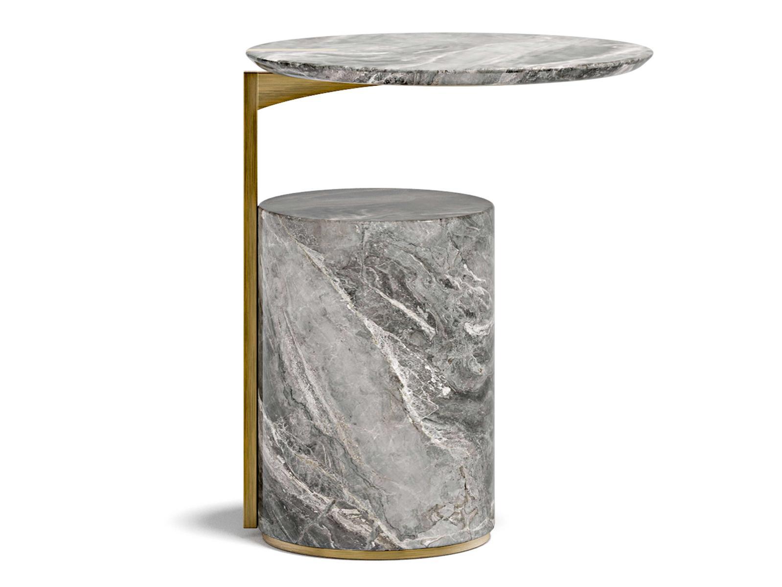 Round marble high side table | Hugo by Capital Collection