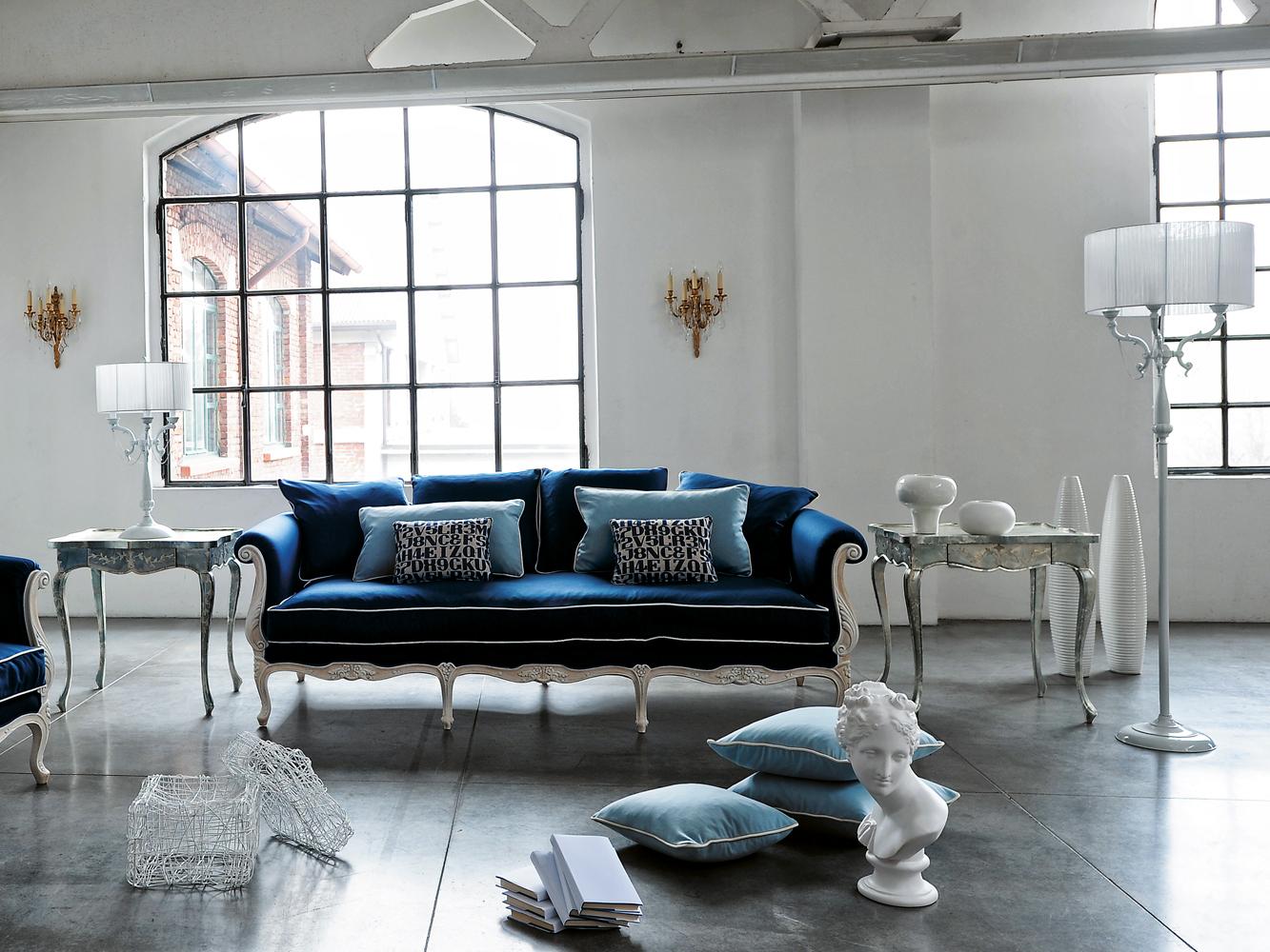 White lacquered floor lamp with shade | Ginevra 859/p3 by Possoni Illuminazione