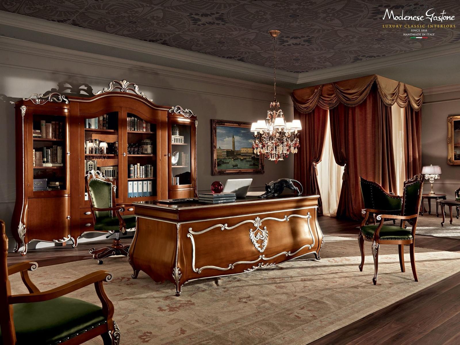 Solid wood writing desk with drawers | 11305 by Modenese Gastone