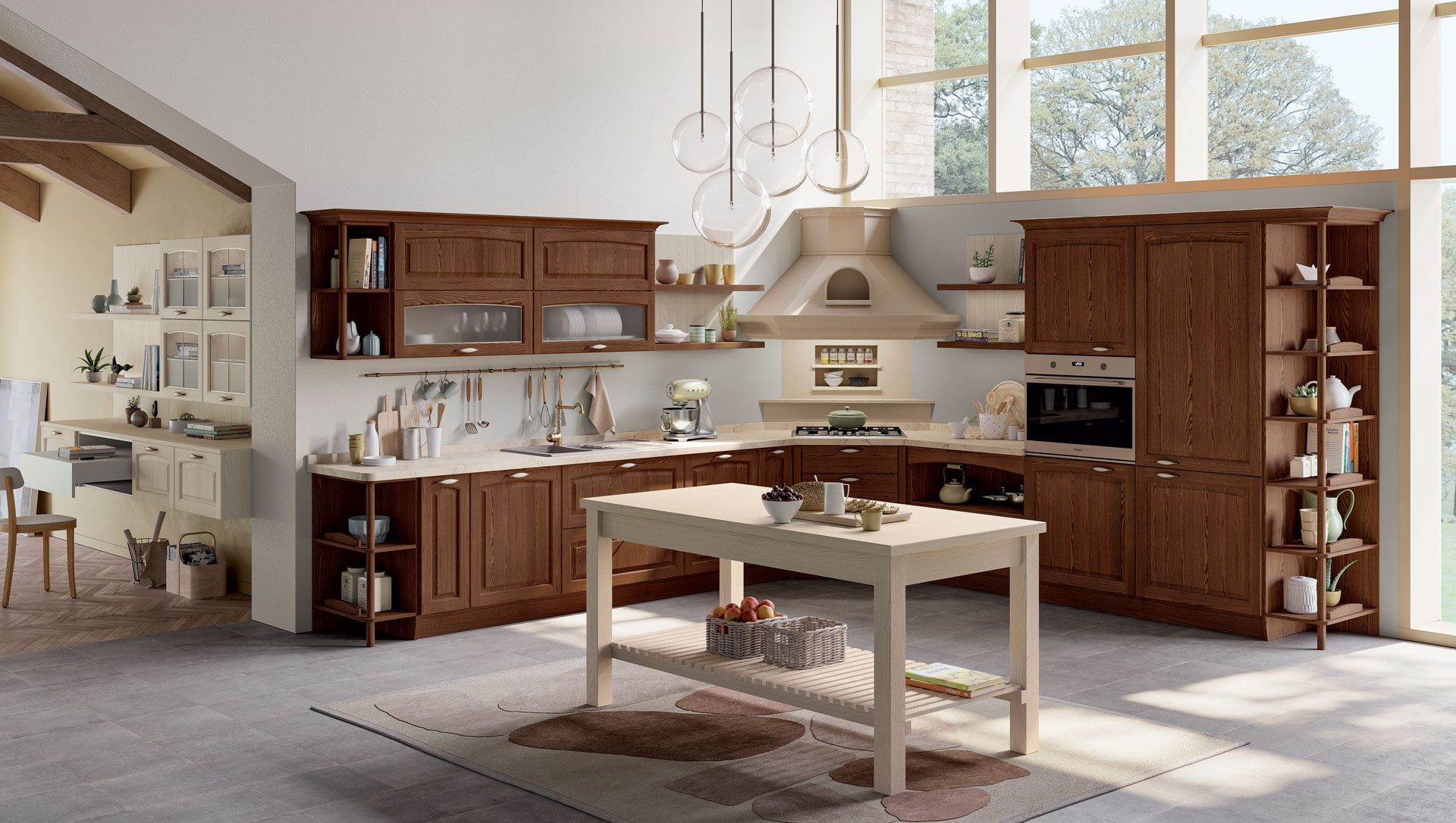 Wood kitchen with handles Creo kitchens Grace