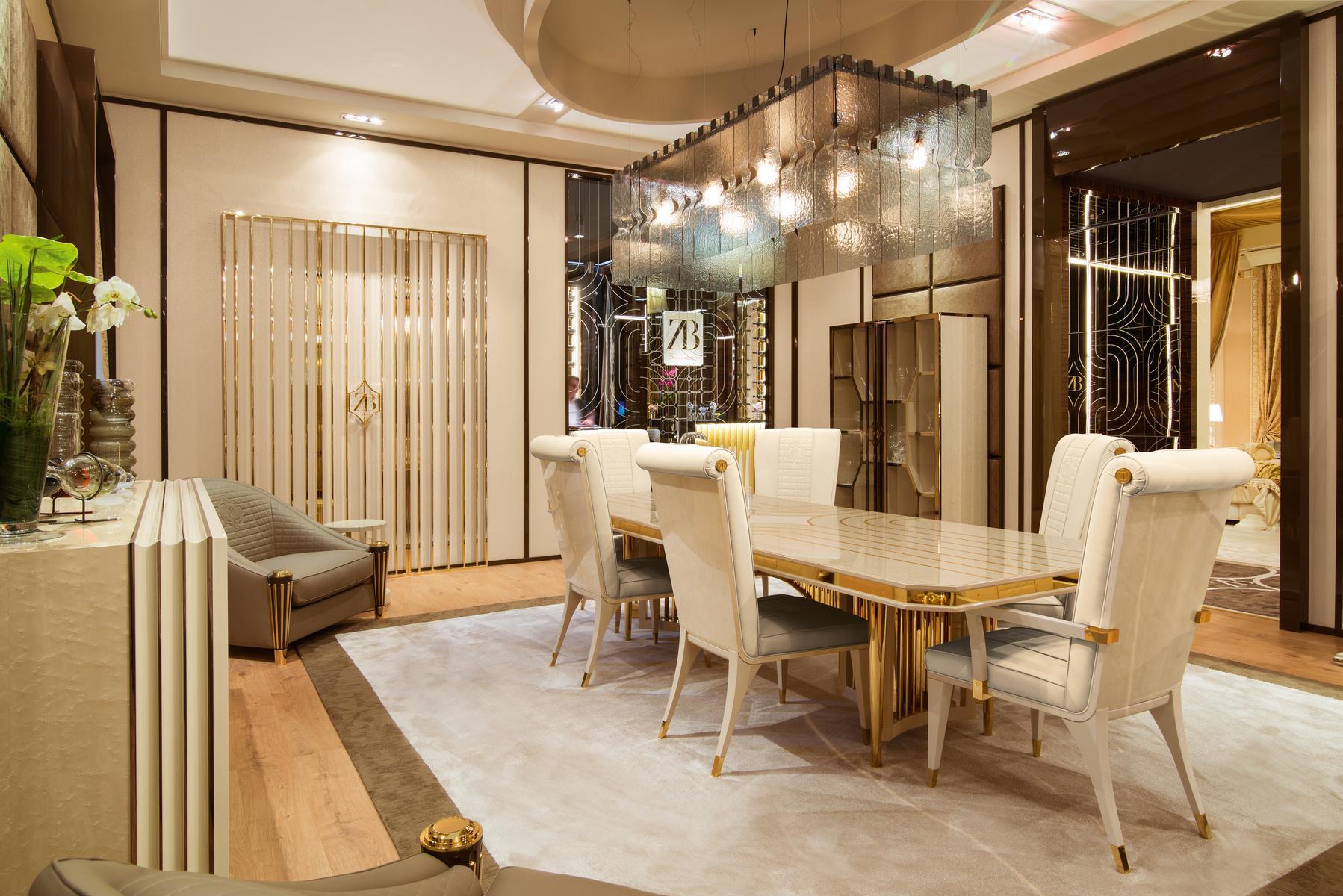 Upholstered leather chair with armrests | Opium by Bruno Zampa