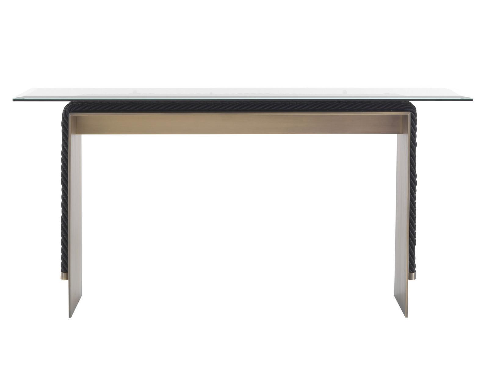 Rectangular metal and glass console table | Glasgow by Gianfranco Ferre Home