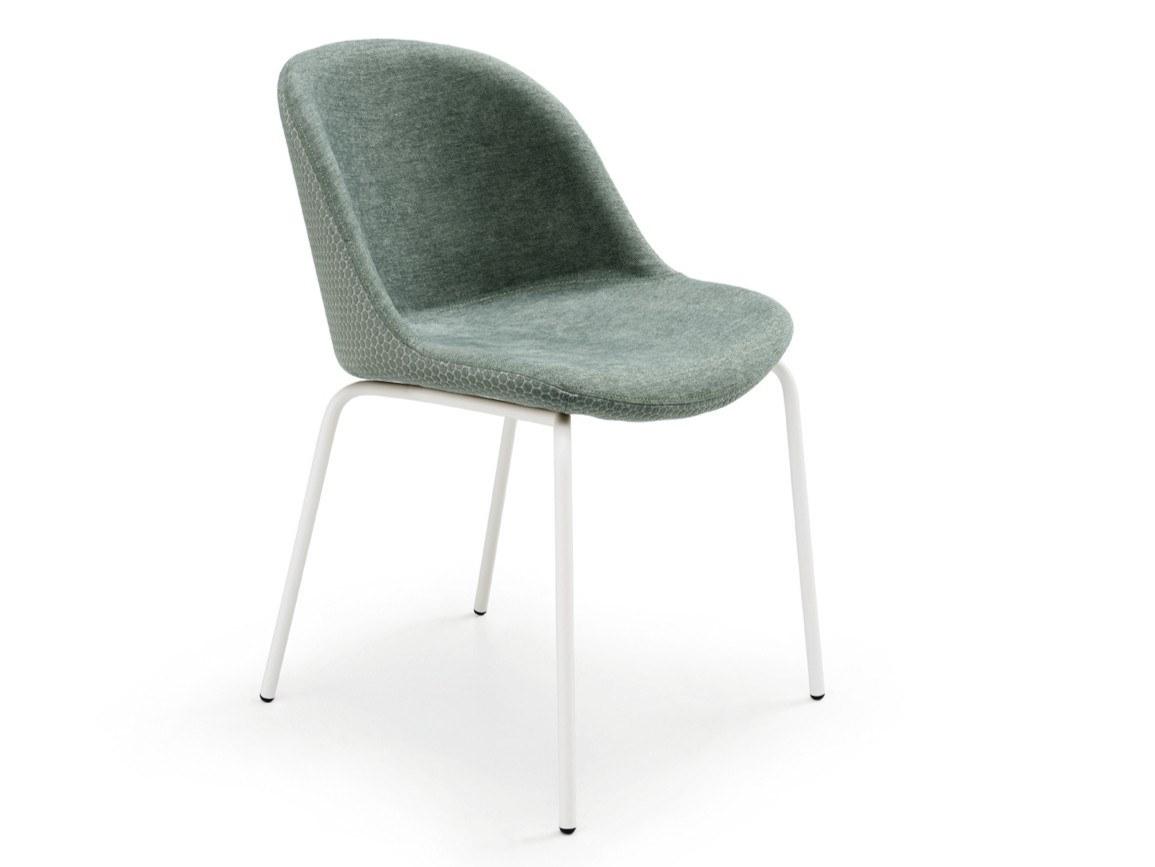 Upholstered metal restaurant chair | Sonny S-mt by Midj