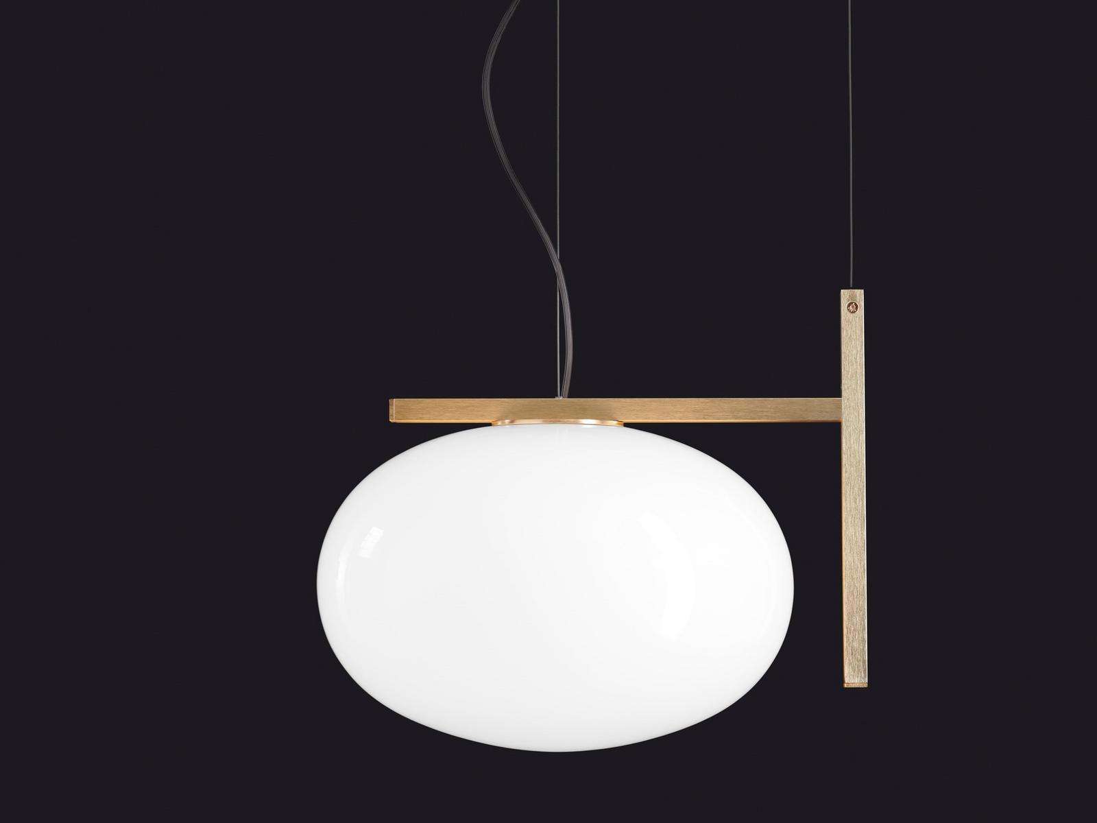 Direct light opal glass pendant lamp | Alba 466 by Oluce