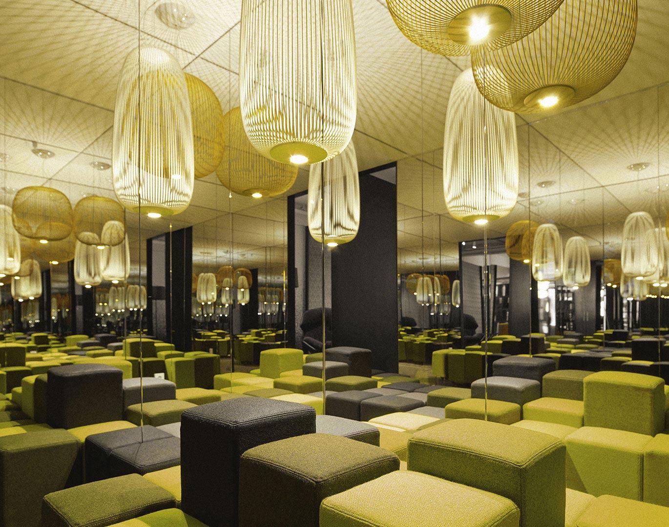 Metal pendant lamp | Spokes by Foscarini