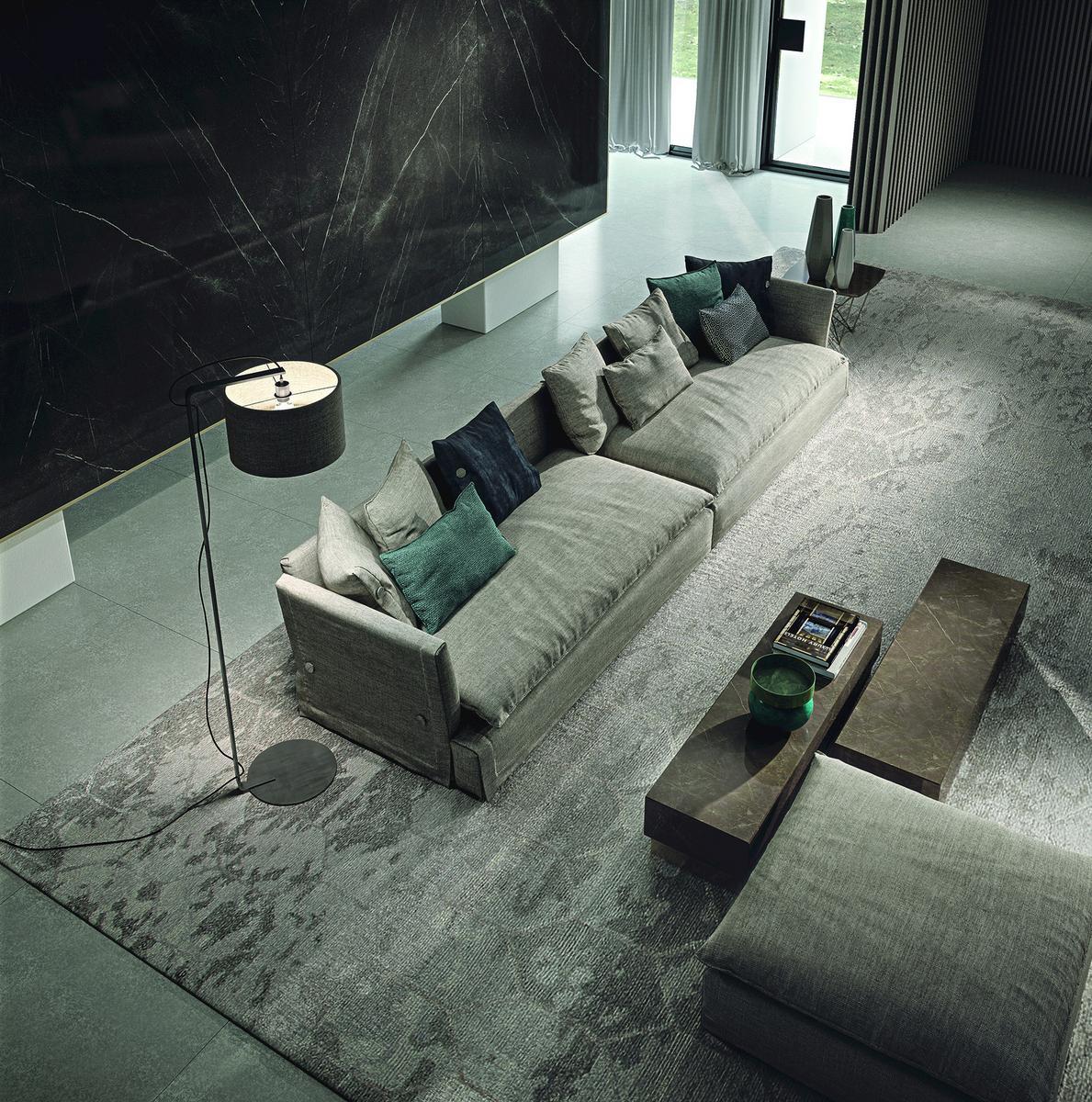 Sectional upholstered fabric sofa | Kimono by Frigerio