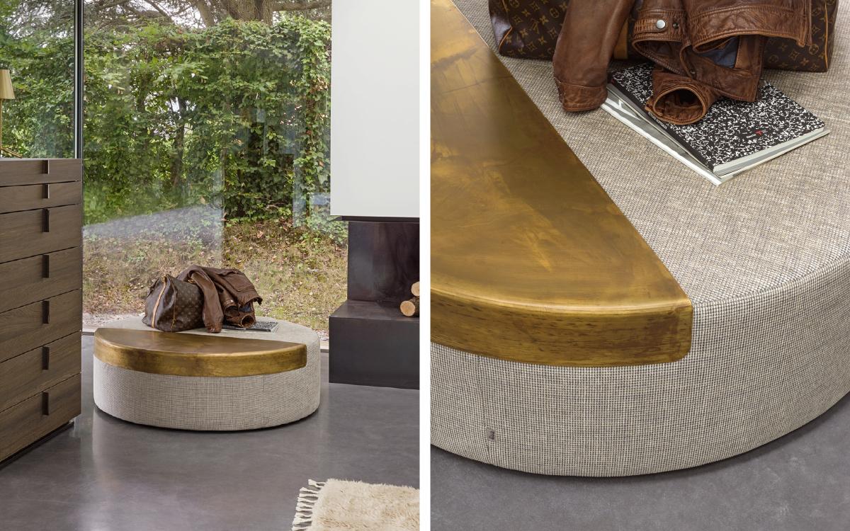 Round fabric pouf | Moon by Flou