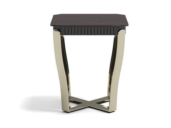 Square steel and wood coffee table | Aristo Mq by Capital Collection