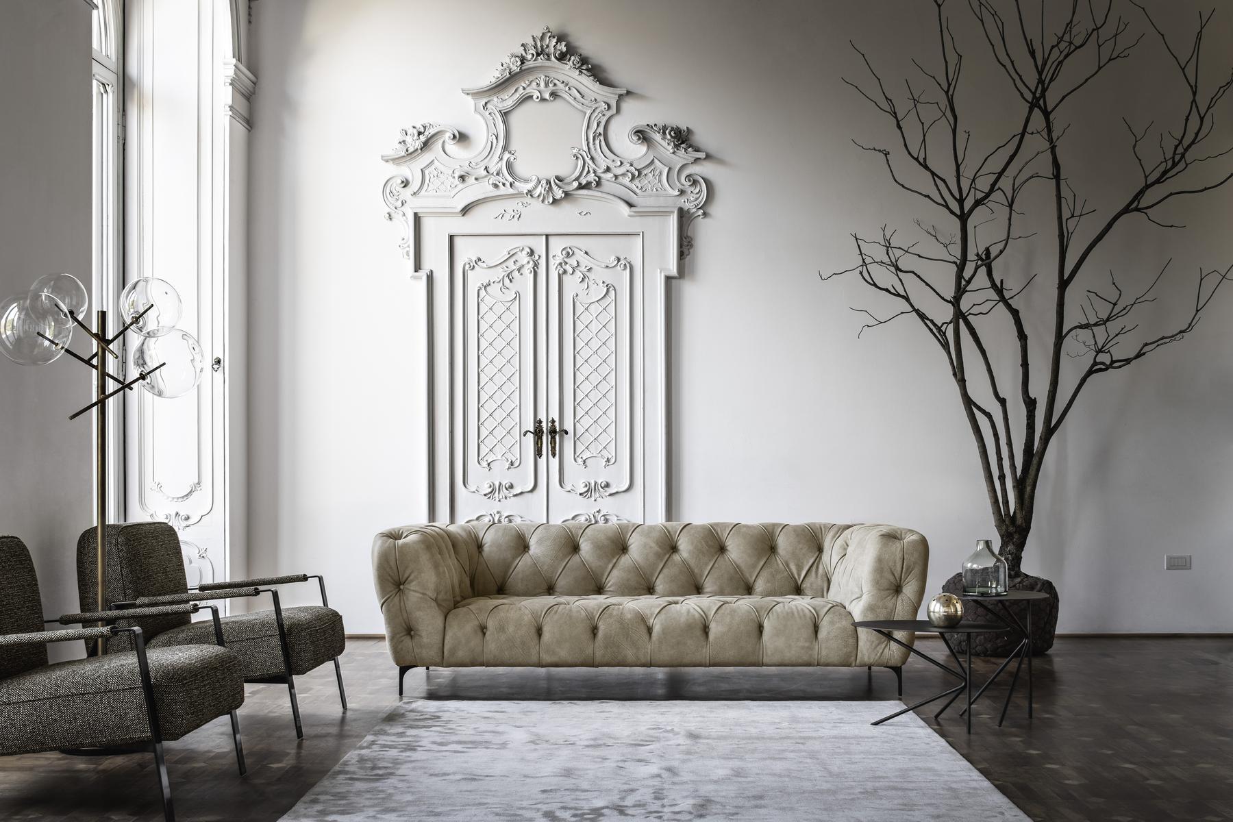 Leather armchair with armrests | Rho by Nicoline