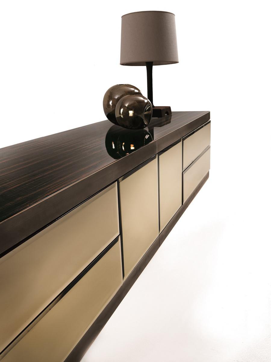 Modular metal sideboard with doors | Aspen by Longhi