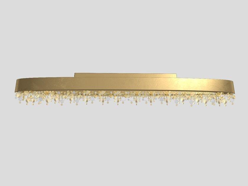 LED painted metal ceiling lamp with crystals | Olá Pl6 Ov 160 by Masiero