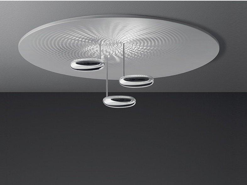 Indirect light die cast aluminium ceiling lamp | Droplet by Artemide