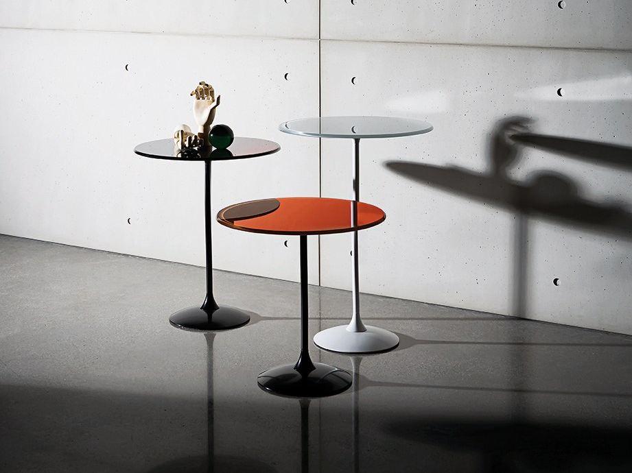 Round glass coffee table | Tulip by Sovet
