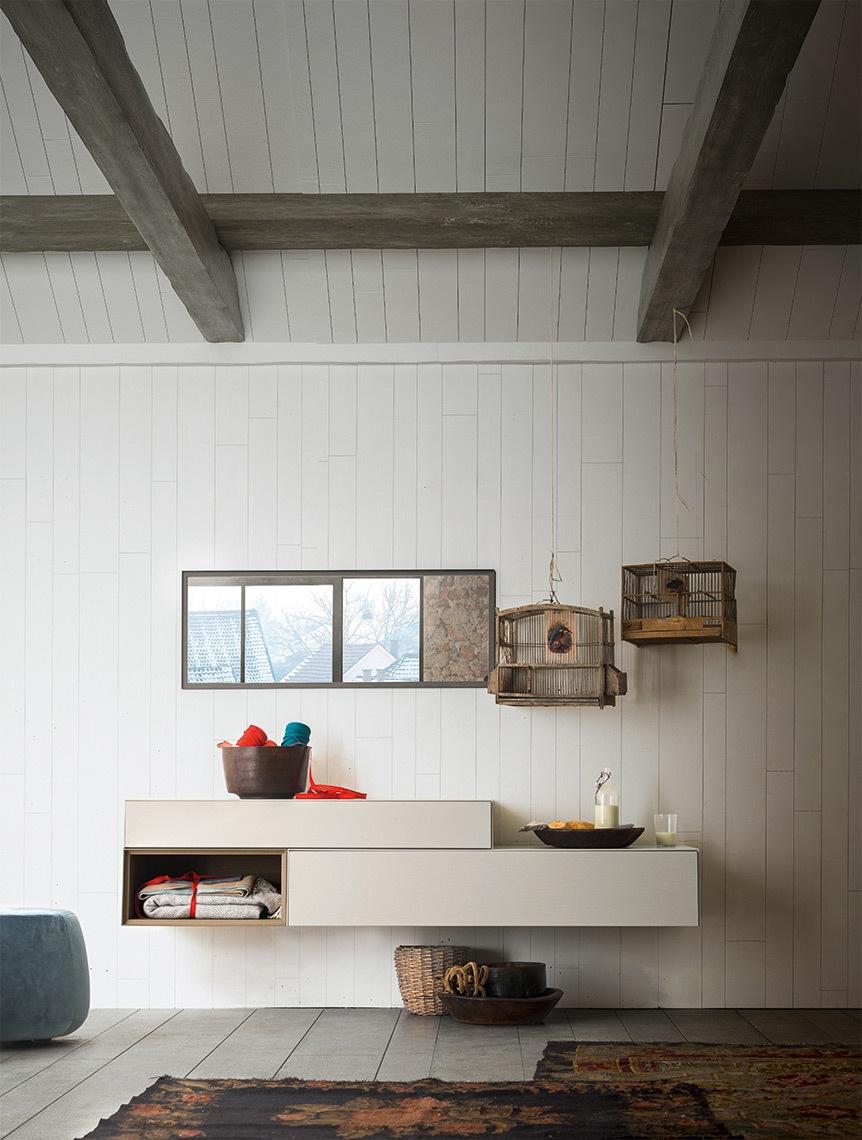 Rectangular lacquered chest of drawers with integrated handles | Fil by ALF Dafre