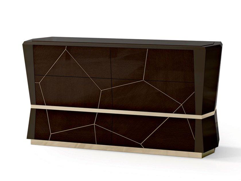 Wooden chest of drawers with integrated handles | 7571 by Carpanese home