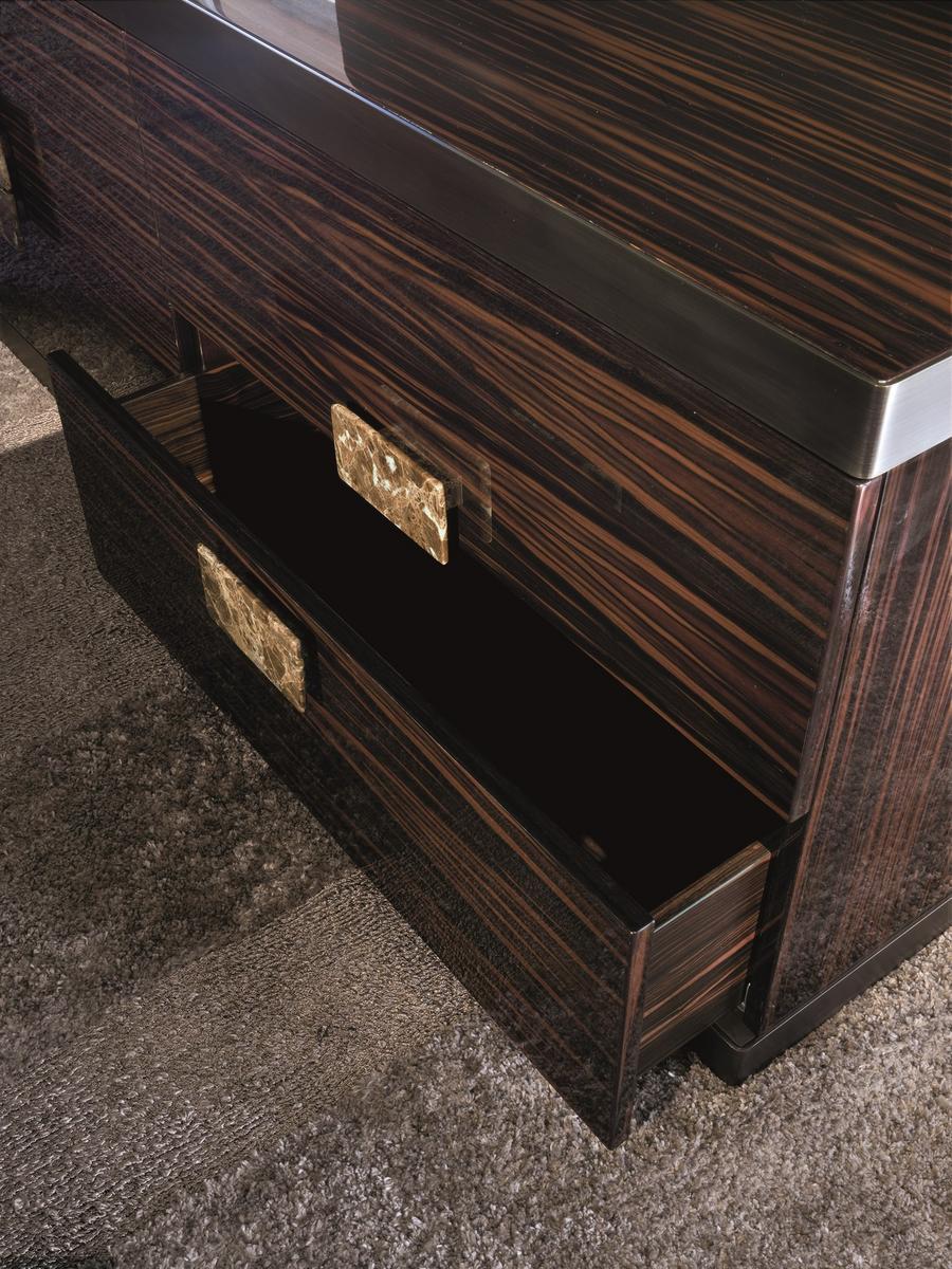 Rectangular metal chest of drawers | Evelyn by Longhi