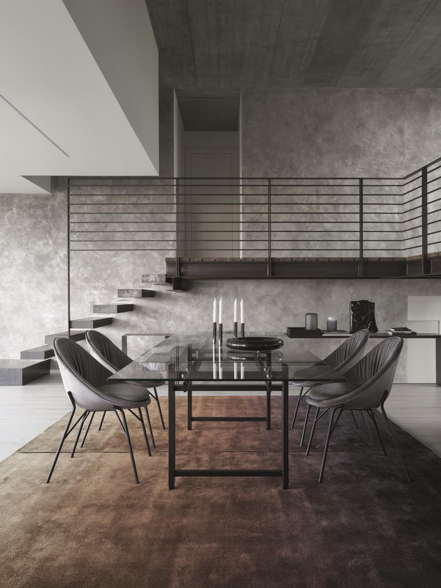 Extending rectangular glass table | Berlin by Calligaris