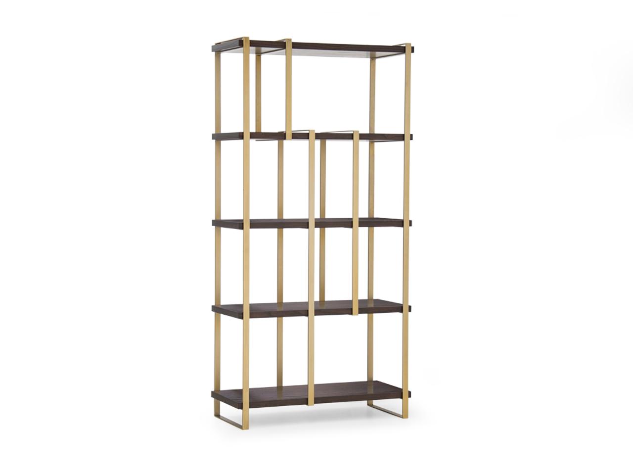 Open freestanding wood veneer bookcase | Fortytwo by Formitalia