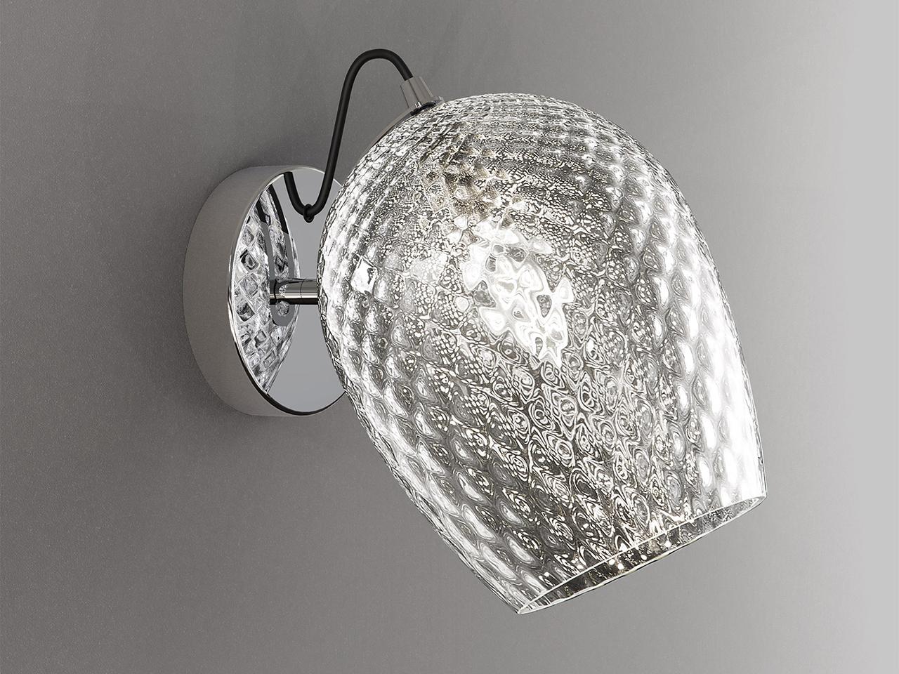 Adjustable blown glass wall lamp | Nuce 4011/ap1 by Italamp