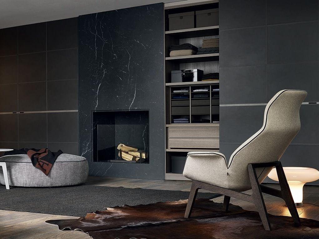 Fabric armchair with headrest | Ventura Lounge by Poliform