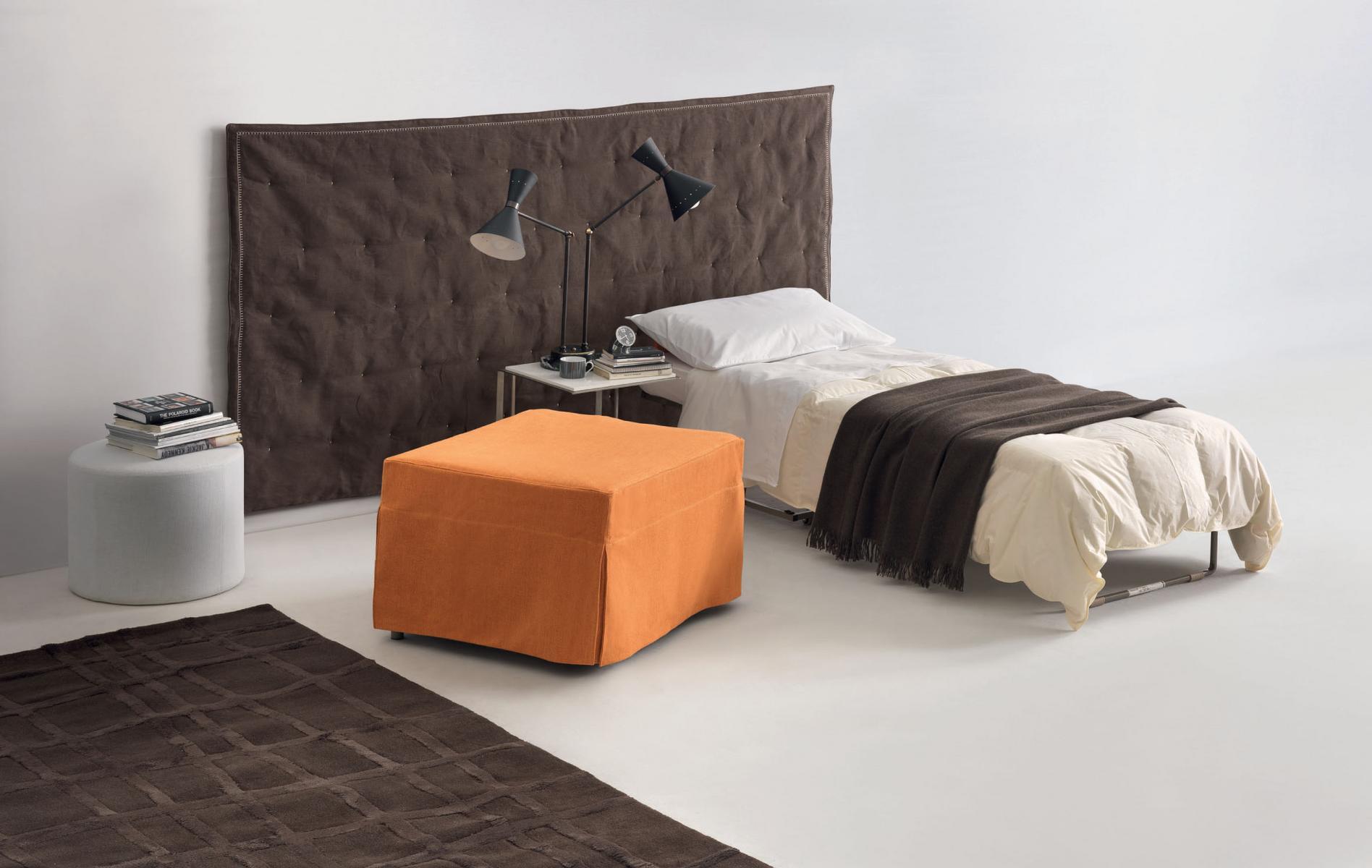 Fabric pouf bed with removable lining | Pluto by Dema