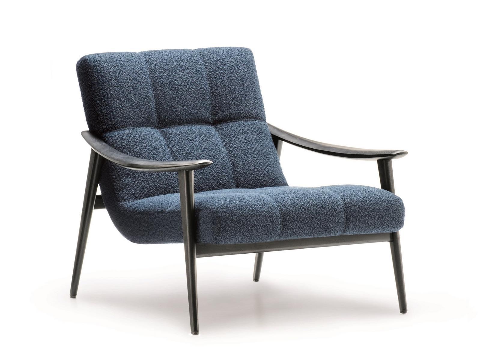 Upholstered armchair with armrests | Fynn by Minotti