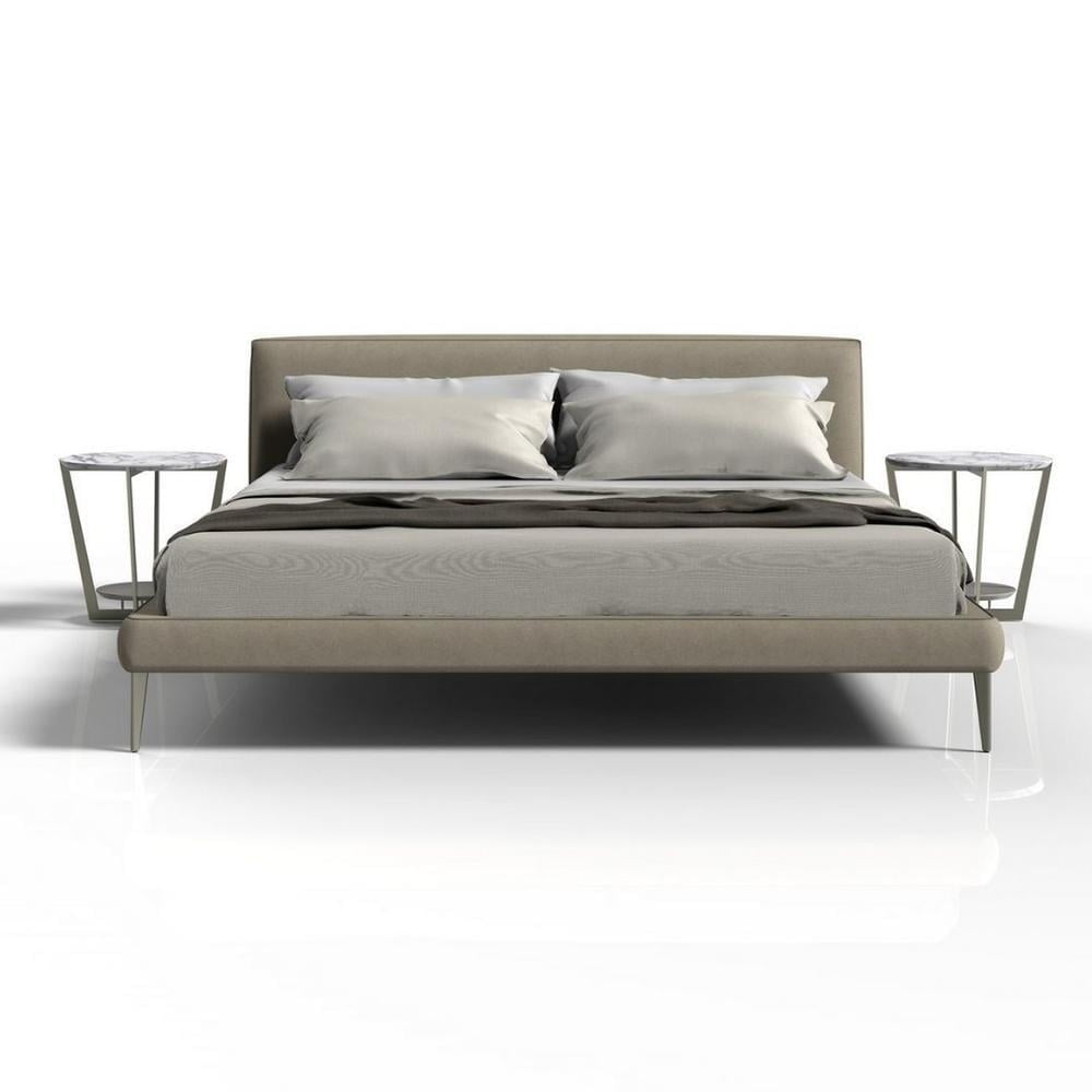 Velvet bed with upholstered headboard | Gibson by Alberta Salotti