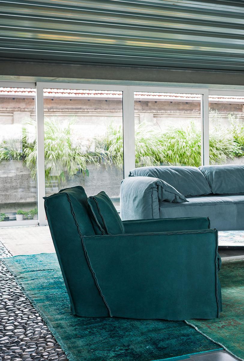 Leather armchair with armrests | Rio Alta by Baxter