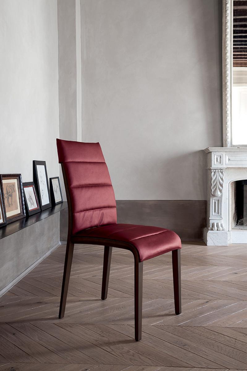Upholstered leather chair | Portofino by Tonin Casa