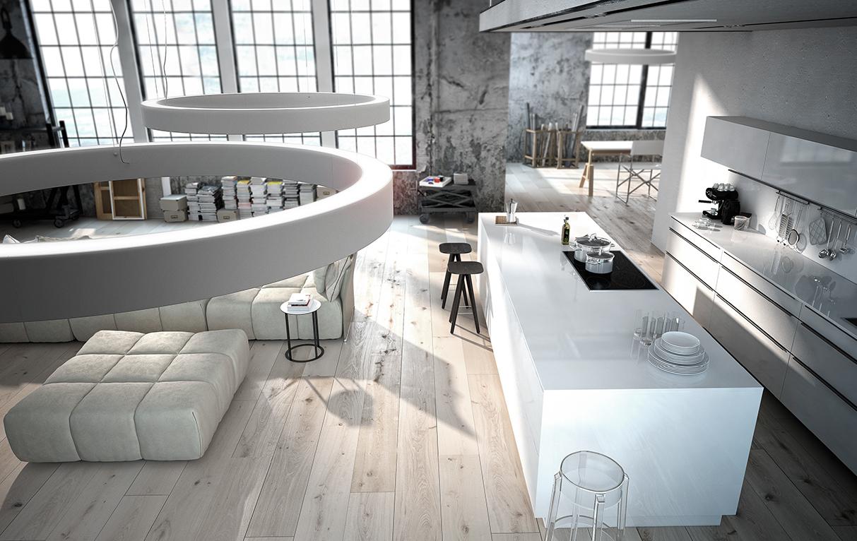 Direct-indirect light aluminium pendant lamp | Golden Ring by Panzeri