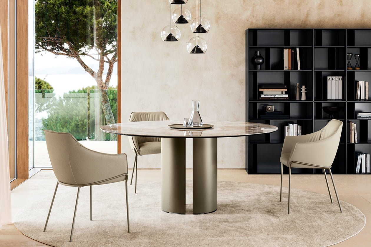 Round ceramic table | Dora ceramic by Eforma