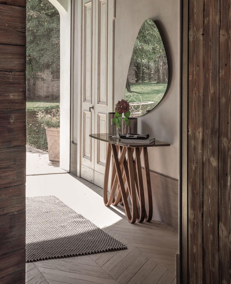 Demilune Carrara marble console table | Arpa by Tonin Casa