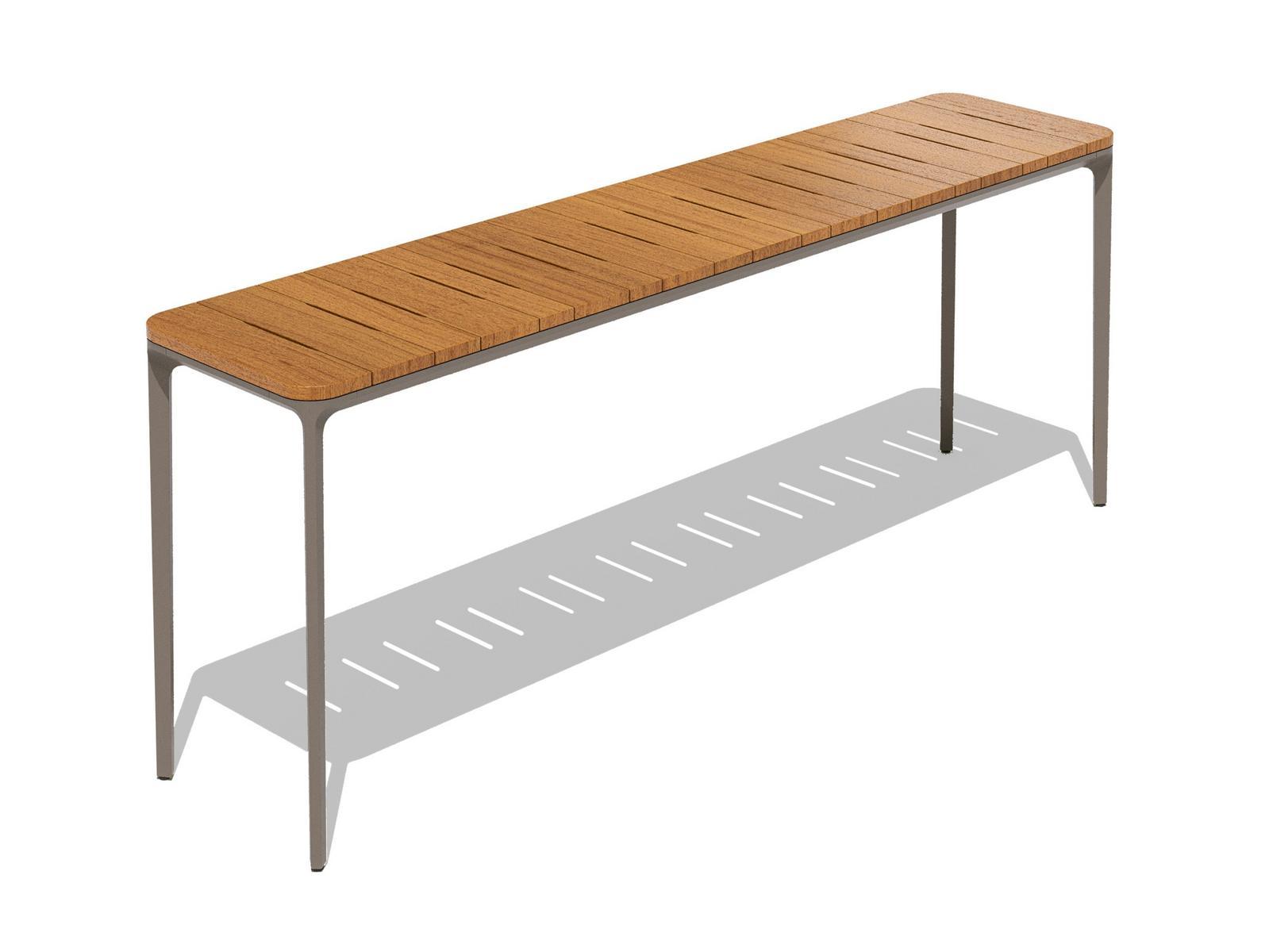 Rectangular iroko garden console | Slim by Sovet