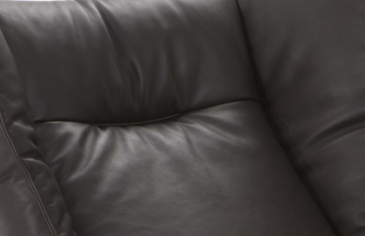 Recliner leather armchair with footstool | Tulip by Natuzzi Italia