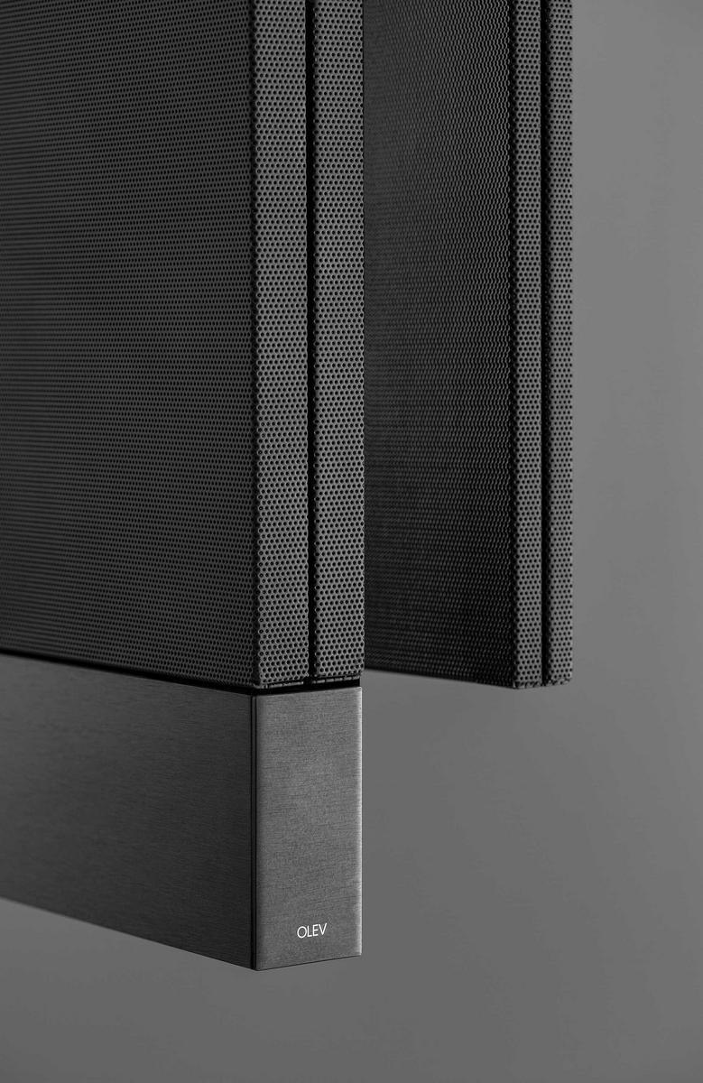 LED perforated metal pendant lamp | Stage Horizontal Silence by Olev