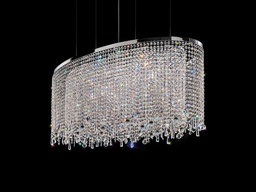 Incandescent metal pendant lamp with crystals | Impero & Deco Ve 811 S Ov by Masiero