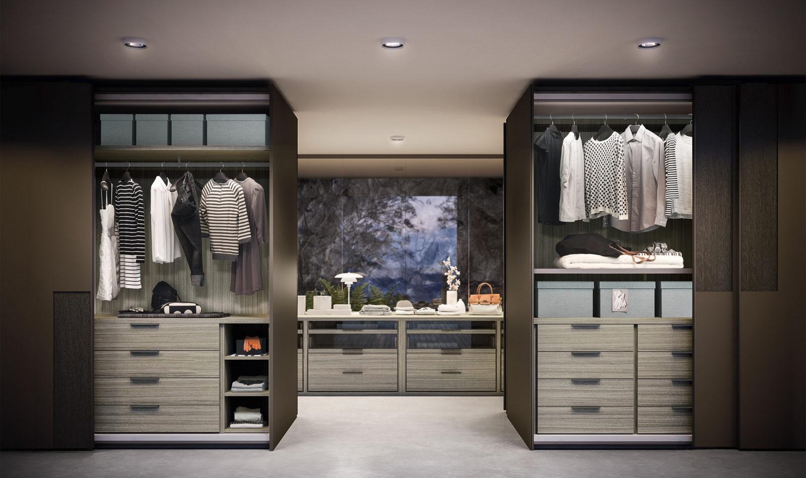 Modular lacquered wardrobe with coplanar doors | Rubic by ALF Dafre