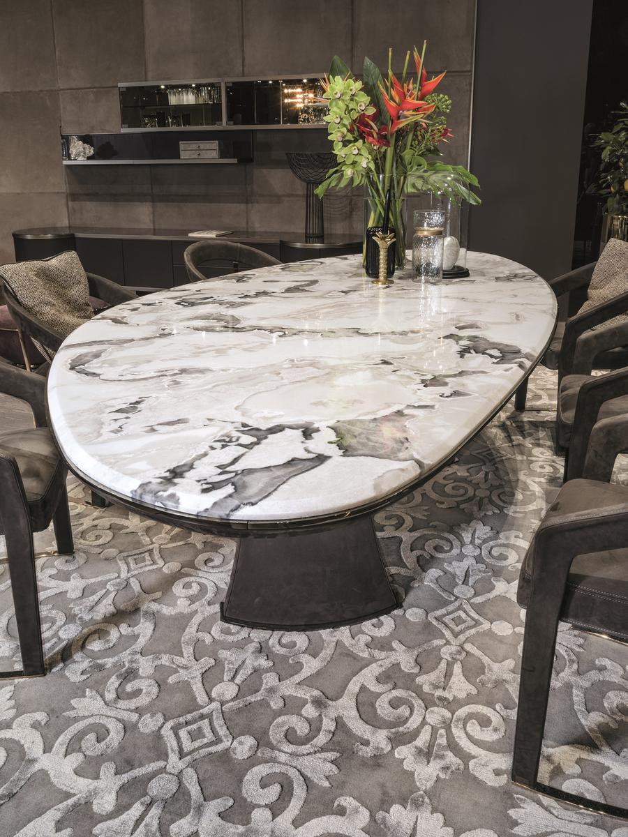 Round ceramic table | Damien by Longhi