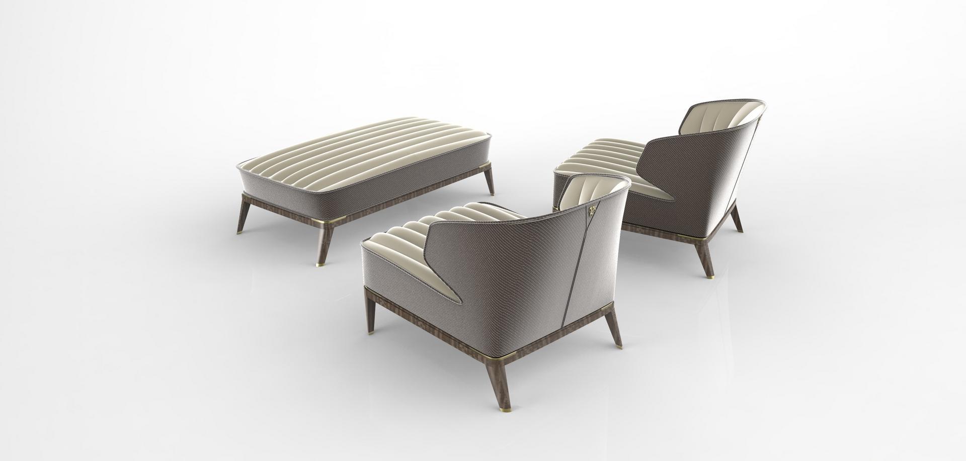 Upholstered fabric armchair | Blondie by Visionnair
