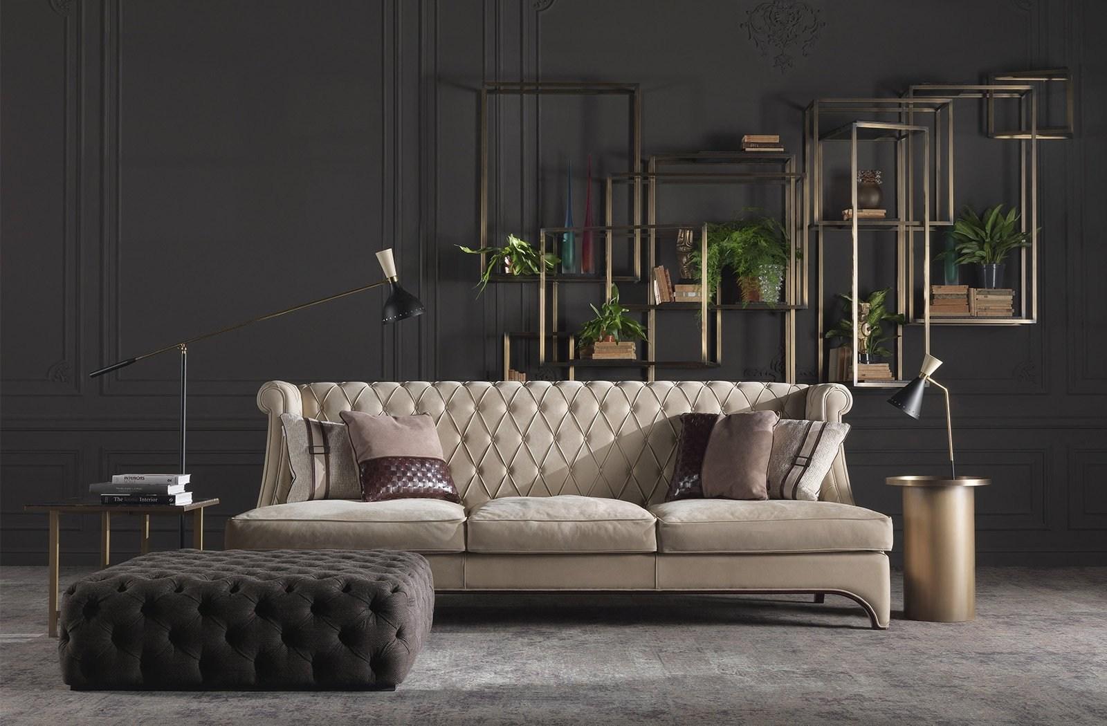 Open floating brass bookcase | Matrix by Gianfranco Ferre Home